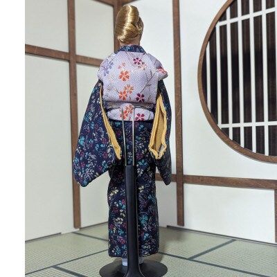 ドール着物　～着せ替え人形の小さな着物と帯セットN～