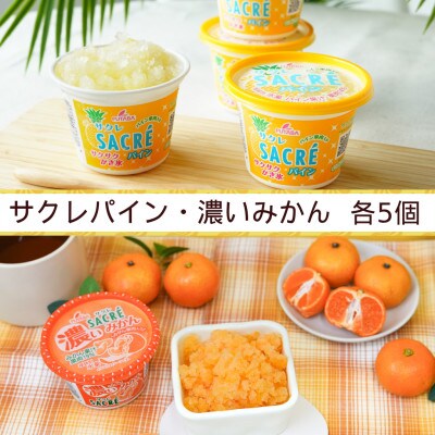◇期間限定◇サクレパイン・サクレ濃いみかん　2種食べ比べセット　各5個