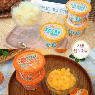 ◇期間限定◇サクレパイン・サクレ濃いみかん　2種食べ比べセット　各10個
