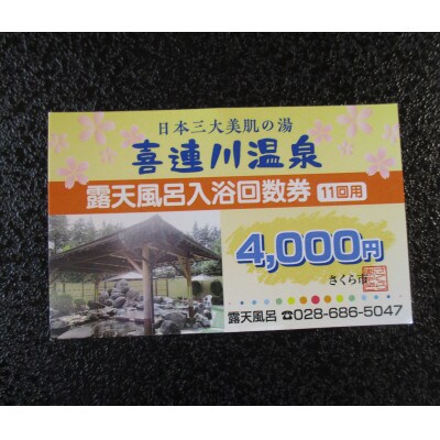 日本三大美肌の湯　市営露天風呂回数券(11回分)