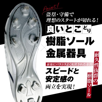 一般 向け 野球 スパイク(Blast3/4カット)カラーオーダー 樹脂底金具 埋込式 