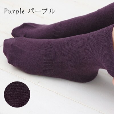 NUKATO 締め付けない 靴下 甲サポート有 レディース 日本製:21～23cm パープル