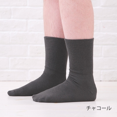  鈴木靴下 締め付けない 靴下 メンズ(27～29cm):チャコール 日本製 米ぬか