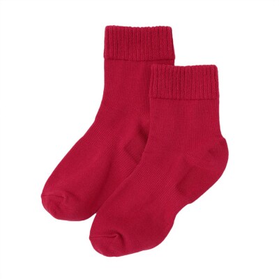  NUKATO 鈴木靴下 かかとケア靴下 足首ゆったり:21～23cm レッド