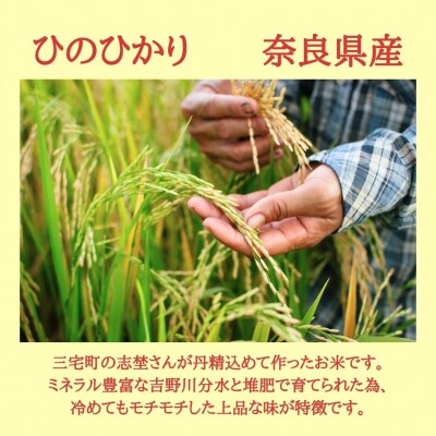 【3回定期便】ひのひかり 白米5kg×3回 全15kg 奈良県 三宅町 ヒノヒカリ 志埜米穀店