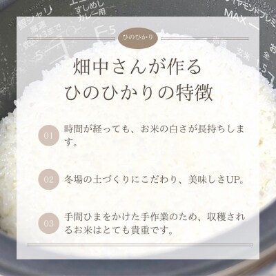 【6回定期便】減農薬米 特別栽培米 畑中さんの ひのひかり 白米5kg ヒノヒカリ 奈良県 三宅町
