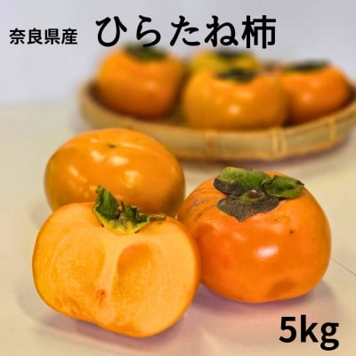 畑中さんの ひらたね柿 たねなし柿 種無し柿 平たね柿 柿 奈良県産5kg カキ 甘い 渋抜き済み