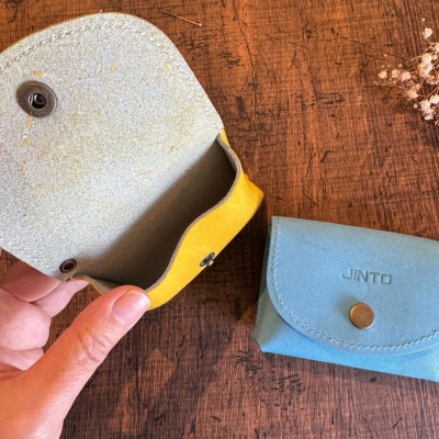 JIN ウォレット JINTO 野球 グローブ 革 小物 ミニ 財布 小銭 入れ コインケース:赤