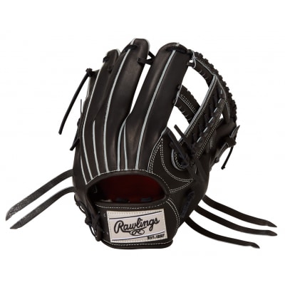 ローリングス (Rawlings) 硬式 内野手用 グローブ 広い捕球面 日本製:右投げ用 ブラック