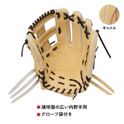 ローリングス (Rawlings) 硬式 内野手用 グローブ 広い捕球面 日本製:右投げ用 キャメル