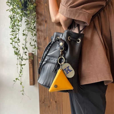 三角 コインケース 小銭入れ ミニ財布 野球 グローブ 本革 JINTO:赤