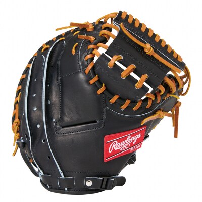ローリングス (Rawlings) 硬式 キャッチャー ミット 小さめ 日本製 野球:ブラック