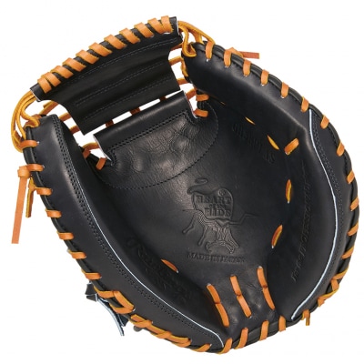 ローリングス (Rawlings) 硬式 キャッチャー ミット 小さめ 日本製 野球:ブラック