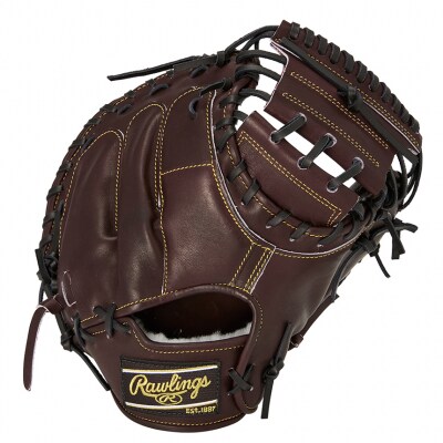 ローリングス (Rawlings) 硬式 キャッチャーミット 大きめ 日本製:右投げ用 バーガンディ