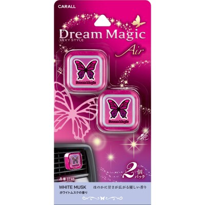 ドリームマジック　エア2個パック　ホワイトムスク　カーエアコン用晴香堂 HARUKADO
