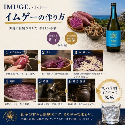 【今帰仁酒造・琉球泡盛】幻の芋酒イムゲー25度 720ml×2本セット