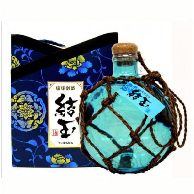 【今帰仁酒造・琉球泡盛】結玉(青・赤)紅型箱入り 2個セット