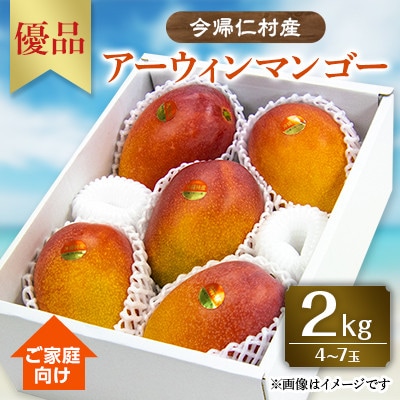【先行受付・2025年6～8月頃発送】今帰仁村産アーウィンマンゴーご家庭向け優品2kg