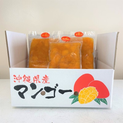 <生産者応援・普通冷凍>加工向け今帰仁産アーウィンマンゴー1.5kg(500g×3パック)