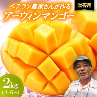【2026年7月から順次発送・贈答用】ベテラン農家さんが作る アーウィンマンゴー2kg(4～6玉)