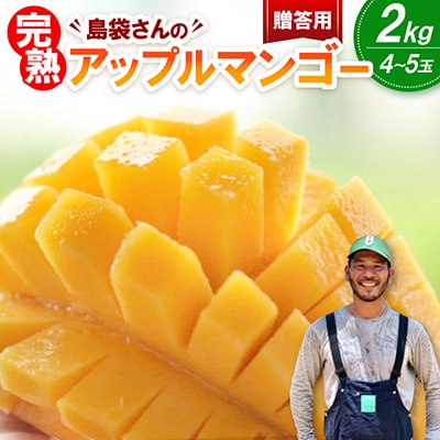 【2026年7月上旬から順次発送・贈答用】島袋さんの完熟アップルマンゴー 2kg(4～5玉)