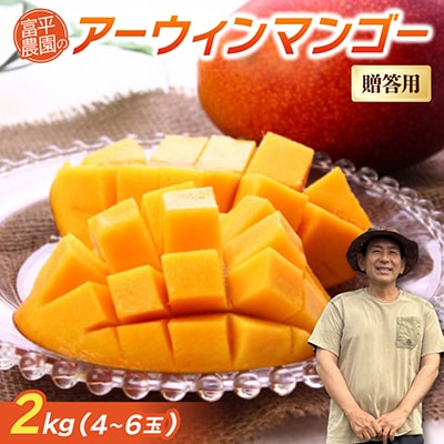 【2026年7月から順次発送・贈答用】富平農園のアーウィンマンゴー2kg(4～6玉)