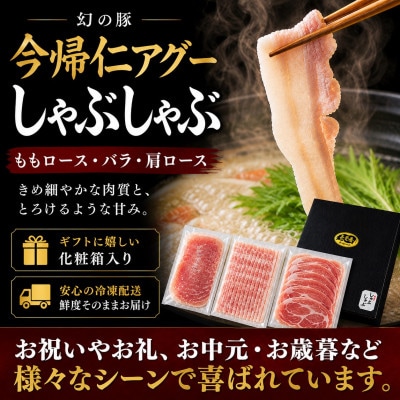 【熨斗付き】今帰仁アグーしゃぶしゃぶ3種食べ比べセット1kg(ももロース・バラ・肩ロース)