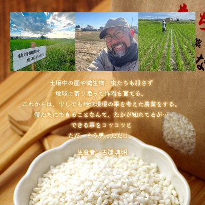 のりちゃん米 もち米 (きぬはなもち) 1kg<栽培期間中 農薬・肥料不使用>