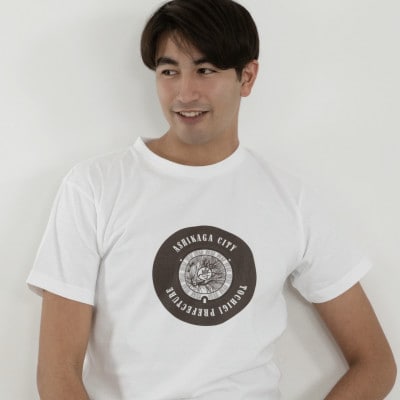 足利市 マンホールTシャツ 白 Sサイズ