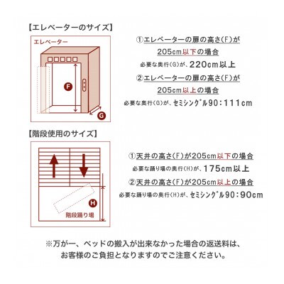 ザ・ベッド セミシングル90 アイボリー 90×195cm N脚18.5cm 脚付きマットレス