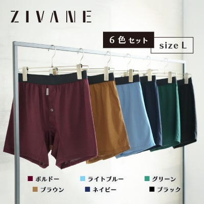 メンズ下着 ニットトランクス (L・6色セット) ZIVANE 締め付け感のない/パンツ/ジバン　