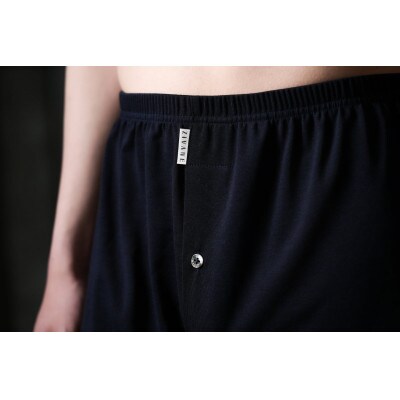 シルクトランクス(紺・白/L各1枚) ZIVANE メンズ下着 締め付け感のない