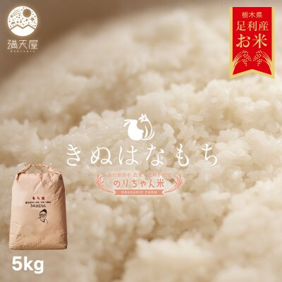 のりちゃん米 もち米(きぬはなもち)5kg<栽培期間中 農薬・肥料不使用>