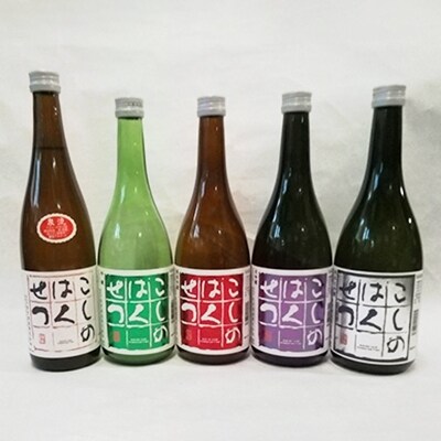 泉流こしのはくせつ淡麗辛口飲み比べセット (720ml×5本)