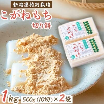 【令和4年産・新潟県特別栽培】こがねもち「切り餅」1kg