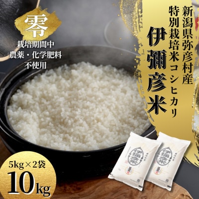 令和6年産 新潟県産 栽培期間中農薬不使用 コシヒカリ「伊彌彦米 零(ぜろ)」 10kg