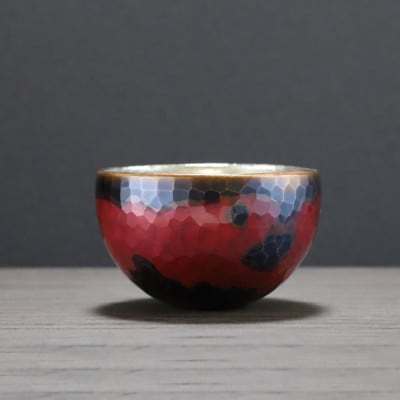 銅製 茜色 ぐい呑み 手作り 冷たい 日本酒 贈答品 新潟県 弥彦村