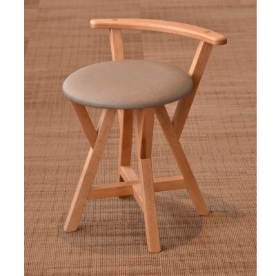 マカロンスツール 　カラフルなくつろぎ　　カエデ材×グレー
