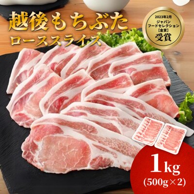 越後もちぶたロース薄切り1kg(500g×2パック)