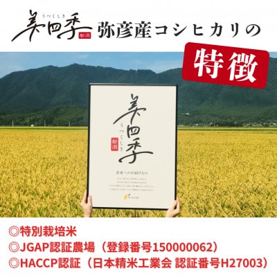 令和7年産　新潟県弥彦産コシヒカリ　美四季2kg　皇室献上米農家生産　特別栽培米