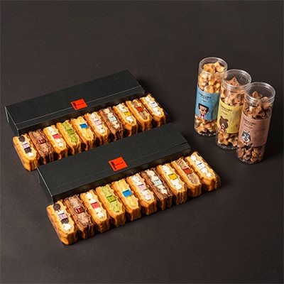 ワッフルケーキ20個&コロコロワッフル3種