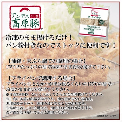 【ふるさと納税】 アンデス高原豚使用 ロースカツ 290g (4枚)×5袋 計1.45kg 冷凍