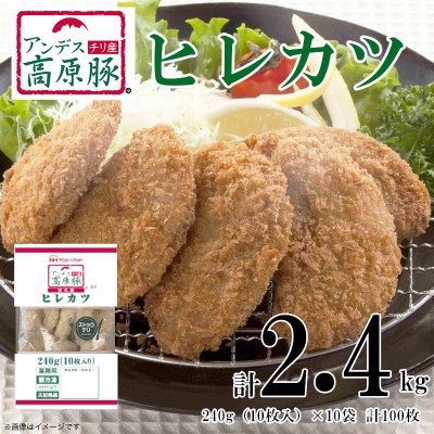 【ふるさと納税】アンデス高原豚使用 ヒレカツ 240g (10枚) x 10袋 計2.4kg 冷凍
