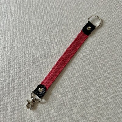 【右肩用】お仕事バッグ　しごとーと　シャイニー　ブラック/チェリーピンク　ストラップセット