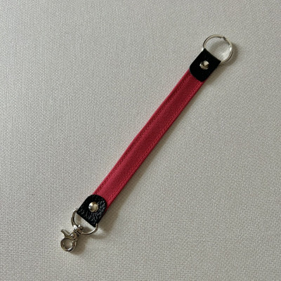 【左肩用】お仕事バッグ　しごとーと　シャイニー　ブラック/チェリーピンク　ストラップセット