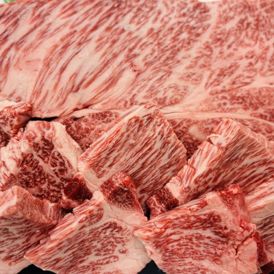 【訳あり】特選黒毛和牛A4以上　勘治郎の大判ステーキ&焼肉ミックス800g 【さとふる限定】