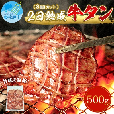 牛タン 熟成厚切り 塩味 500g 冷凍 焼肉 バーベキュー 牛たん 熟成牛たん 宮城県 A