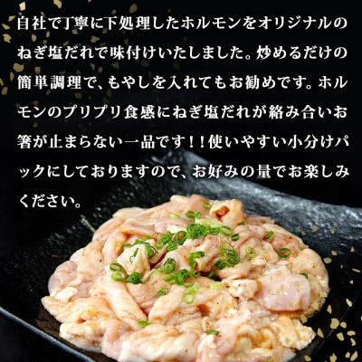 豚生ホルモン ねぎ塩 2kg 冷凍 小分け 焼肉 バーベキュー 宮城県 東松島市 H