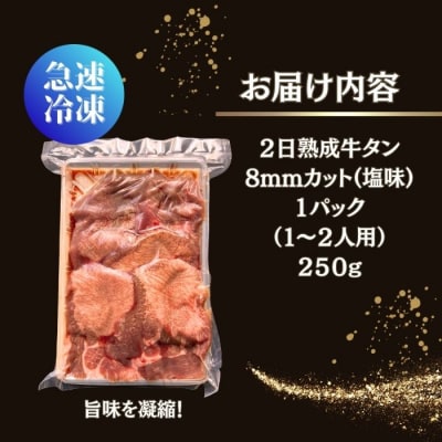 熟成厚切り牛タン 250g 塩味 急速 冷凍 タン元 タン中 牛肉 焼肉 バーベキュー W