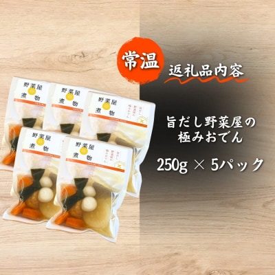 だし染み おでん 6種入 合計 5袋 ( 250g × 5袋)国産野菜 レトルト